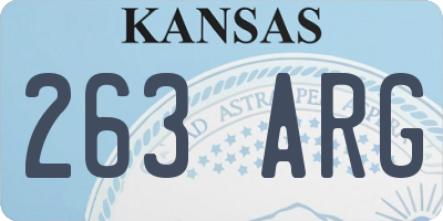 KS license plate 263ARG