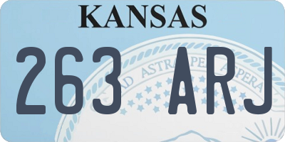 KS license plate 263ARJ