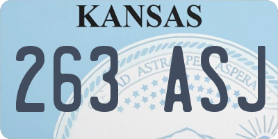 KS license plate 263ASJ