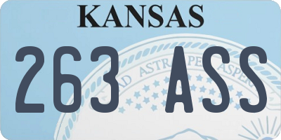 KS license plate 263ASS