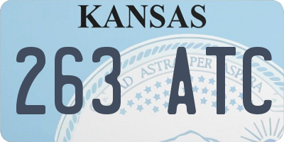 KS license plate 263ATC