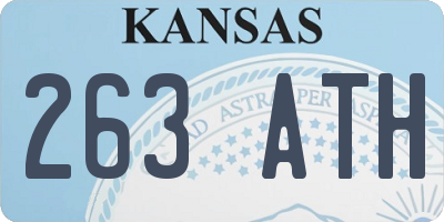 KS license plate 263ATH