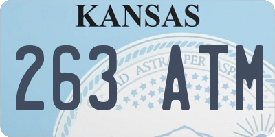 KS license plate 263ATM