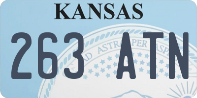 KS license plate 263ATN