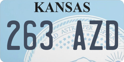 KS license plate 263AZD