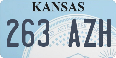 KS license plate 263AZH