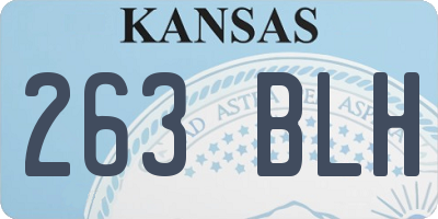 KS license plate 263BLH
