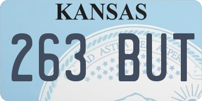KS license plate 263BUT