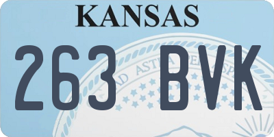 KS license plate 263BVK