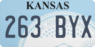 KS license plate 263BYX