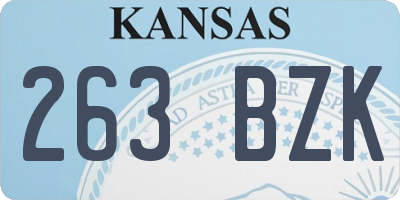 KS license plate 263BZK