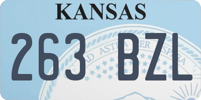KS license plate 263BZL