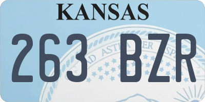 KS license plate 263BZR