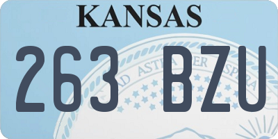 KS license plate 263BZU