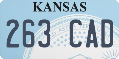 KS license plate 263CAD