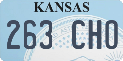 KS license plate 263CHO