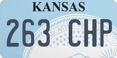 KS license plate 263CHP