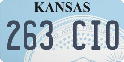 KS license plate 263CIO
