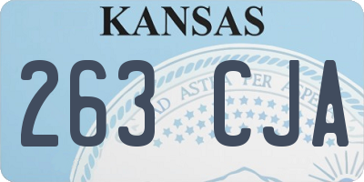 KS license plate 263CJA