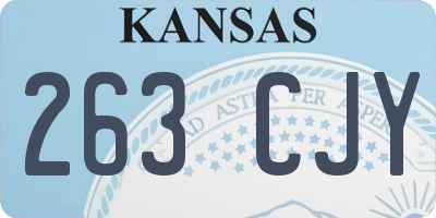 KS license plate 263CJY