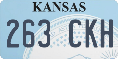 KS license plate 263CKH