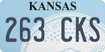 KS license plate 263CKS