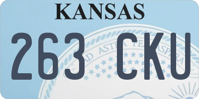KS license plate 263CKU