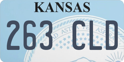 KS license plate 263CLD