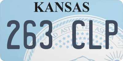 KS license plate 263CLP