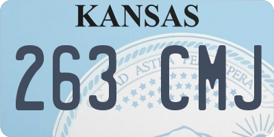 KS license plate 263CMJ