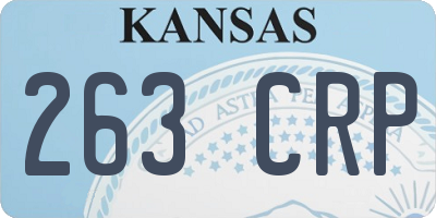 KS license plate 263CRP