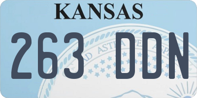KS license plate 263DDN