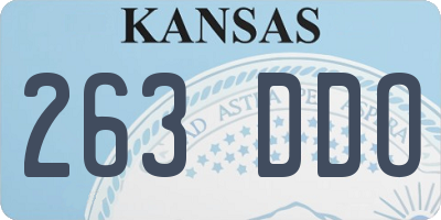 KS license plate 263DDO