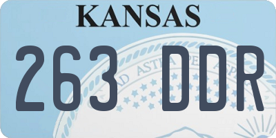 KS license plate 263DDR