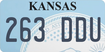 KS license plate 263DDU