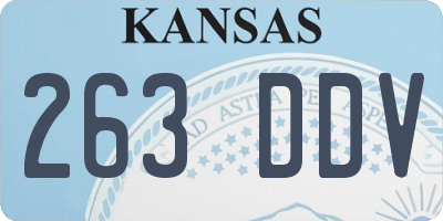 KS license plate 263DDV
