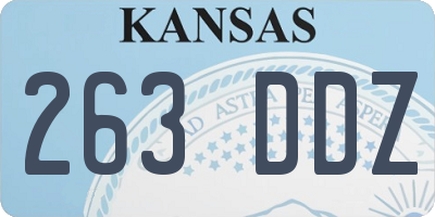 KS license plate 263DDZ