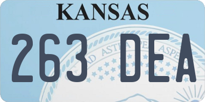 KS license plate 263DEA