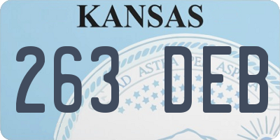 KS license plate 263DEB