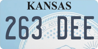 KS license plate 263DEE