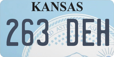 KS license plate 263DEH