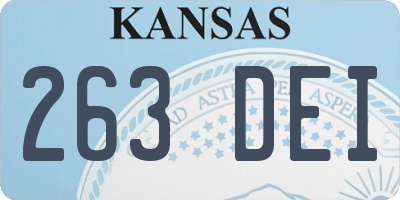 KS license plate 263DEI