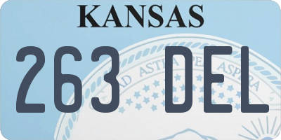 KS license plate 263DEL