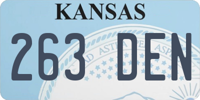 KS license plate 263DEN