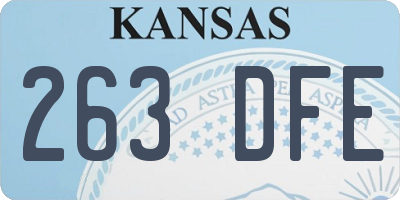 KS license plate 263DFE