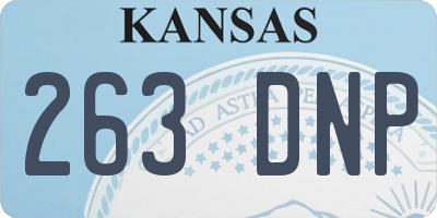 KS license plate 263DNP