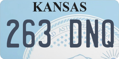 KS license plate 263DNQ