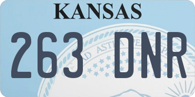 KS license plate 263DNR