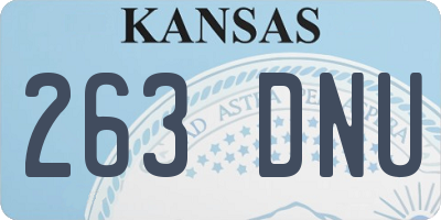 KS license plate 263DNU