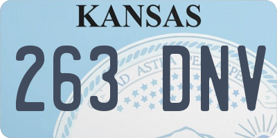 KS license plate 263DNV